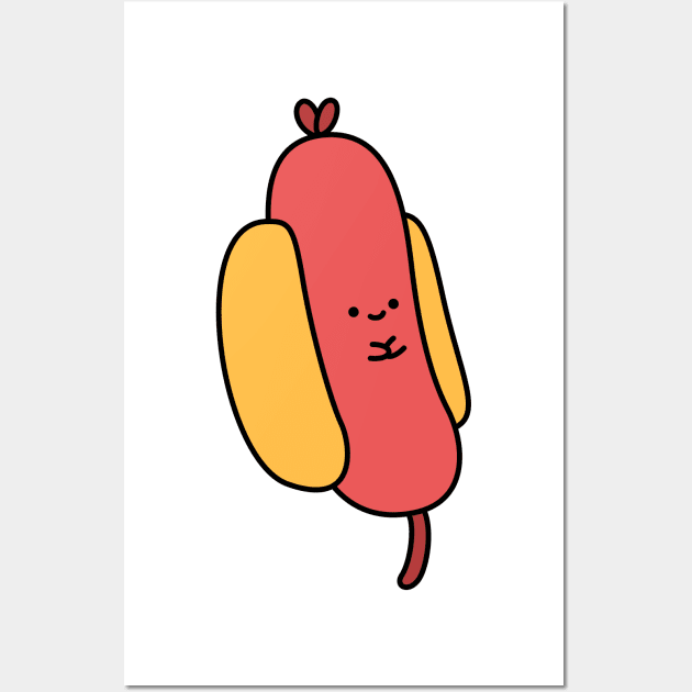 Happy Little Hot-Dog Wall Art by Robot Dance Battle